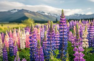 Lupinen in traumhafter Landschaft