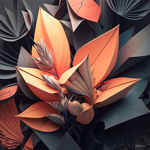 origami van een bloem