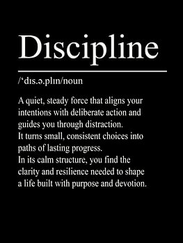 Discipline Définition - Noir