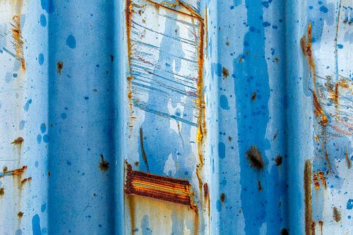 Bleu rouille et brun - étude 3a