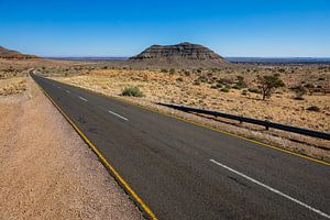 Route à travers l'intérieur de la Namibie