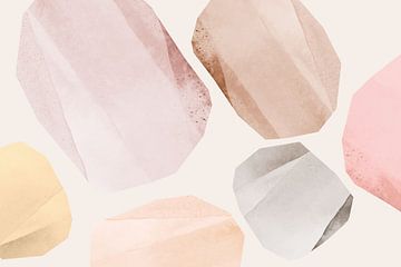 Abstract watercolour blocks in pastel colours by Studio Allee