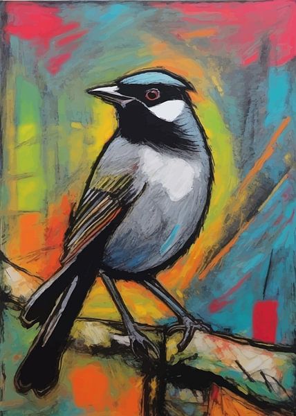 Blauwe Mees Vogel van MIROKKU