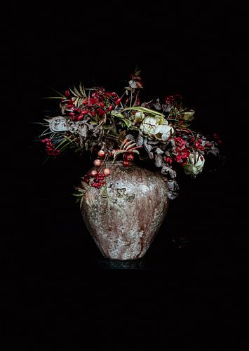 Vergankelijk stilleven met bloemen