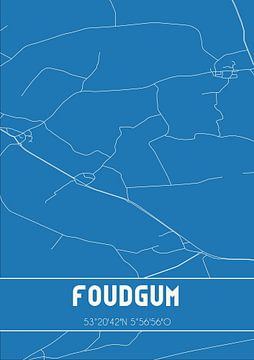 Blueprint | Carte | Foudgum (Fryslan) sur Rezona