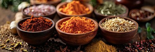 Verschiedenes Kräuterpanorama als Foto an der Wand