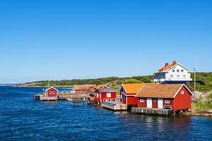 Hafen von Långagärde auf der Insel Südkoster nahe Strömstad,