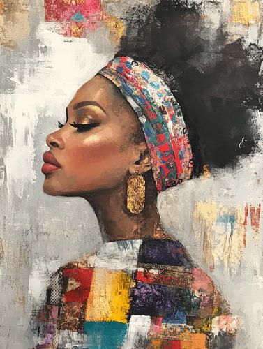 Buntes Porträt "African Vibes"