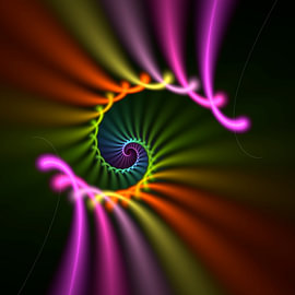 3D fractal in the shape of a spiral