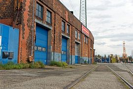 Brandweerkazerne in de haven van Harburg van Borg Enders