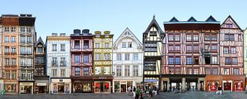 Rouen Framework Buildings | Rue du Gros-Horloge Panorama by Panorama Streetline