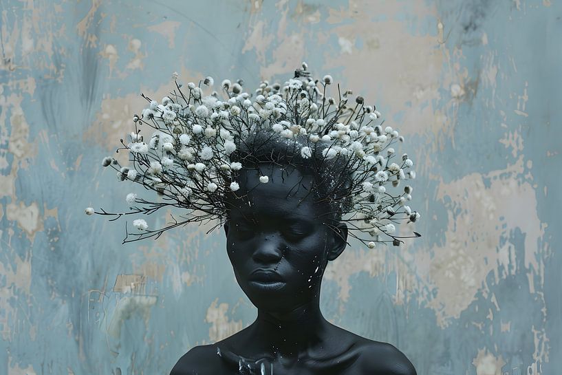 Zwarte bloemen van Heike Hultsch