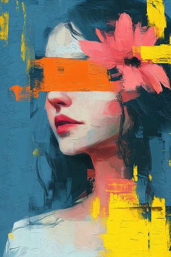 Abstract Portrait in Flowing Colors no.9