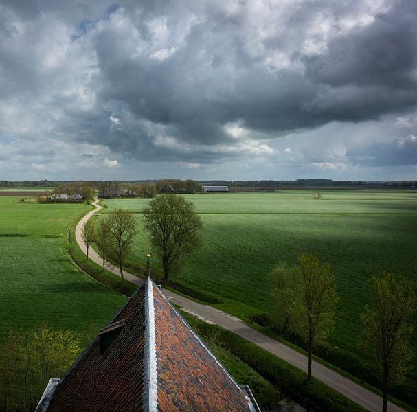 Wijds uitzicht vanaf een kerktoren van Bo Scheeringa Photography