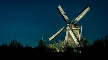 Mühle in der Nacht 2 von Henri van Avezaath