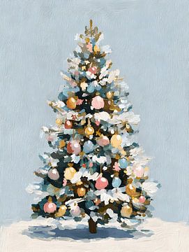 Klassieke Kerstboom in Wit en Goud van Gypsy Galleria