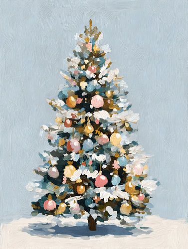 Klassieke Kerstboom in Wit en Goud