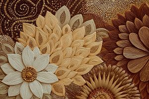 Blumen | Abstrakte Blumen in Erdtönen