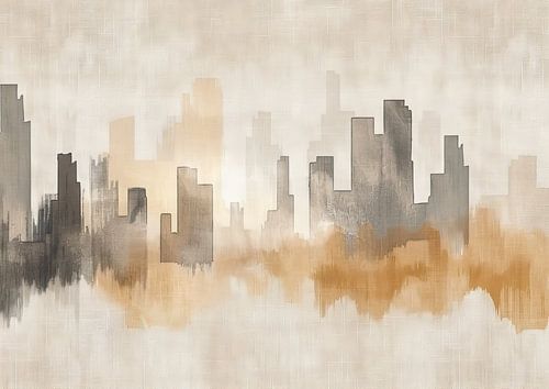 Peinture abstraite de paysage urbain