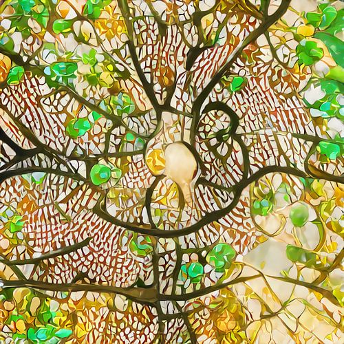 Map Enschede in the style of Klimt