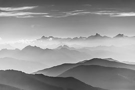Mountains in black and white by Coen Weesjes