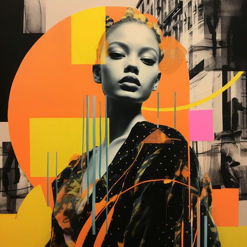 Collage de néons colorés