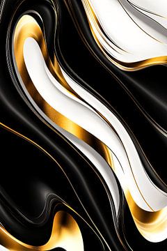 Abstract lines with gold accents by Art & Soul Creations
