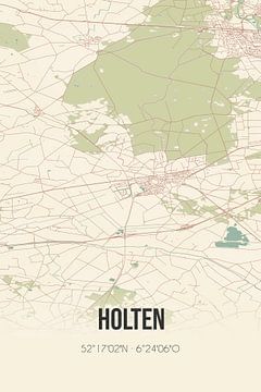 Vintage landkaart van Holten (Overijssel) van MijnStadsPoster