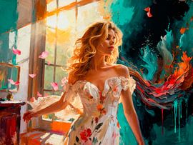 Abstract realistische schilderstijl van JP Wall Art