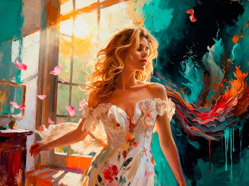 Abstract realistic painting style