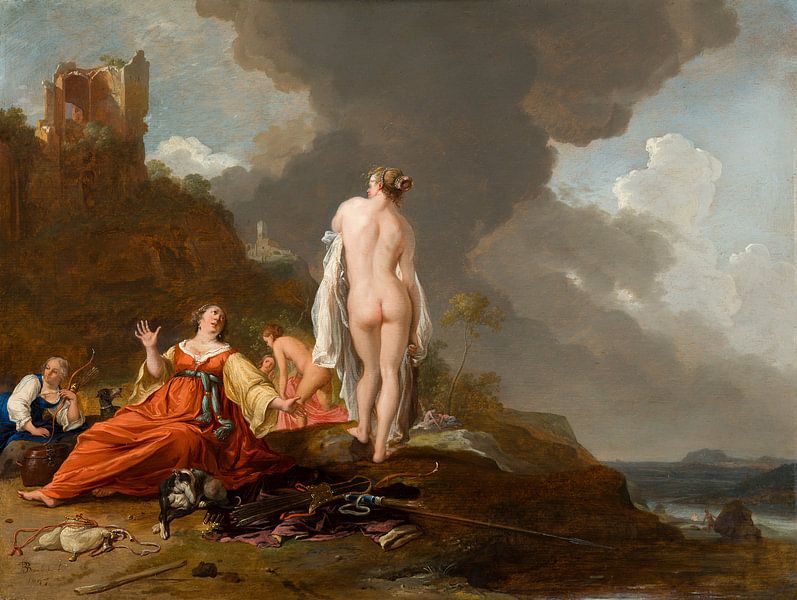 Landschap met Nimfen (en Diana?), Bartholomeus Breenbergh, Bartholomeus Breenbergh. van Meesterlijcke Meesters