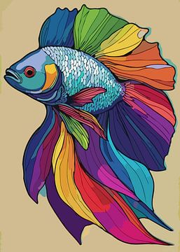 Betta Vis Pop Art van MIROKKU