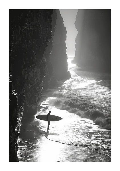 Surfing Surfboard by Poster Art Shop