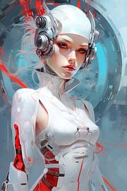 Futuristisches Porträt einer jungen Frau von StudioMaria.nl