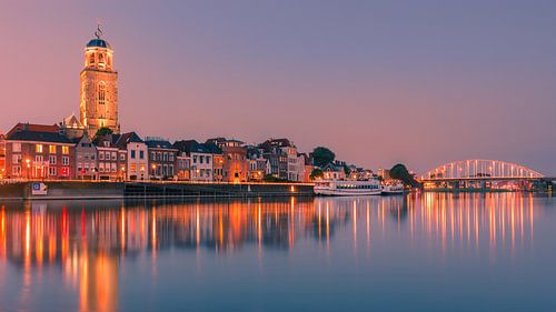 Deventer on the river IJssel in evening light by Henk Meijer Photography