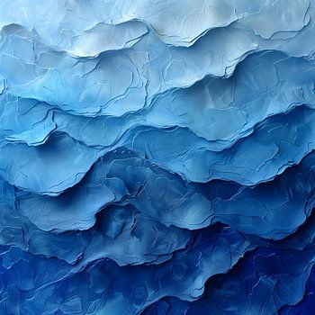 Abstrakte Ozeanwellen in verschiedenen Blautönen