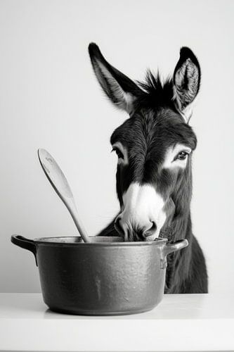 Donkey in the kitchen