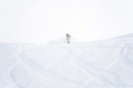 Freeriding powder snow skiing in Montafon, Vorarlberg by Leo Schindzielorz