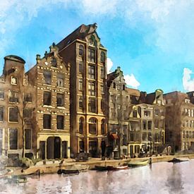 Grachtenhäuser im historischen Zentrum von Amsterdam von Danny de Klerk