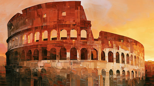 Colosseum, Rome, Italy – abstract panorama