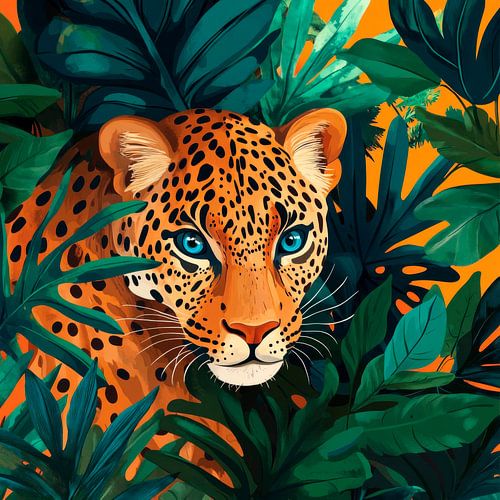 Leopard hidden in the jungle by Poster Art Shop
