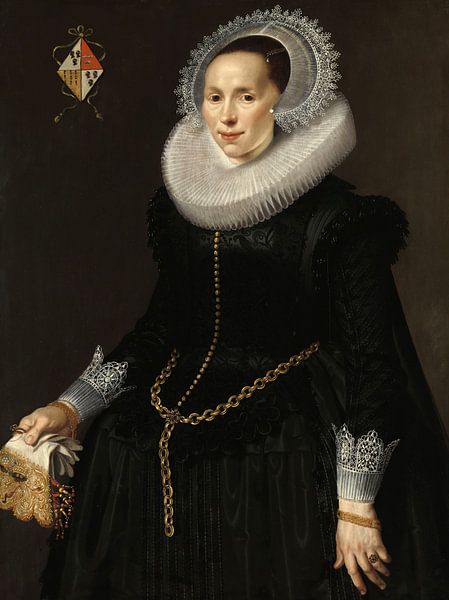 Porträt von Johanna Le Maire, Nicolaes Eliasz. Pickenoy - um 1622 von Het Archief