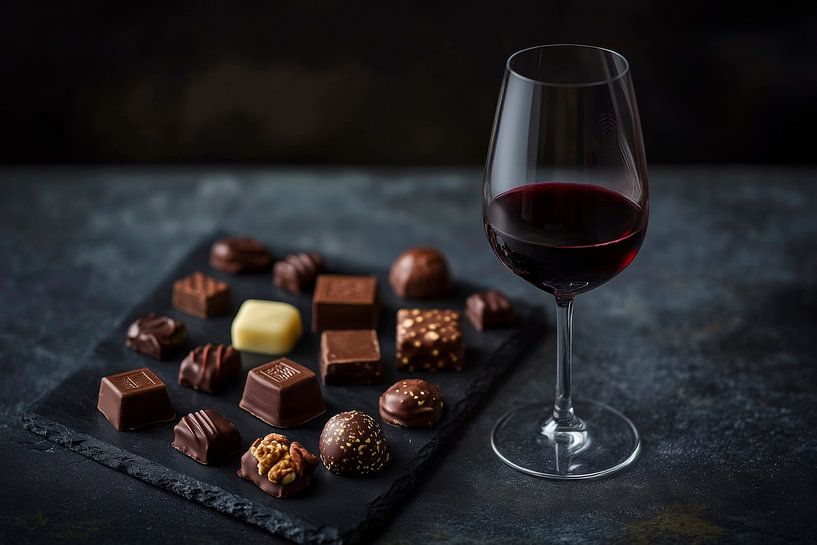 Chocolate and wine by Poster Art Shop