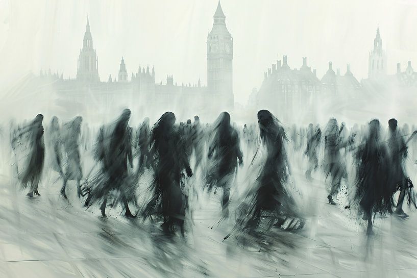 Shadow figures for an iconic skyline by Art & Soul Creations