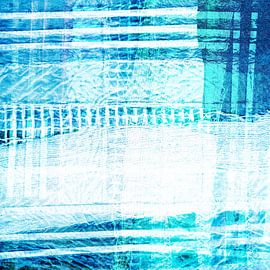 Collage check - stripes turquoise