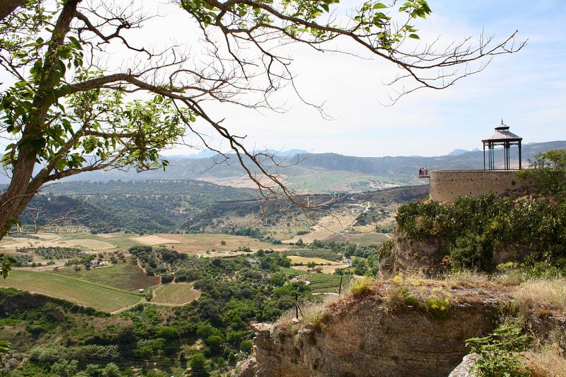 Vue à Ronda sur les champs espagnols par Judith van Wijk