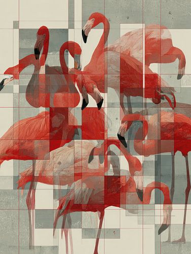 Grafische Flamingo's