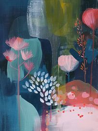 Colourful botanical abstract by Studio Allee