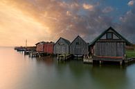 Bootshäuser im Hafen Ahrenshoop zum Sonnenaufgang von Tilo Grellmann | Photography Miniaturansicht
