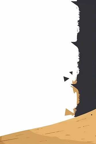 Abstracte Zwarte Verfstreken op Hout